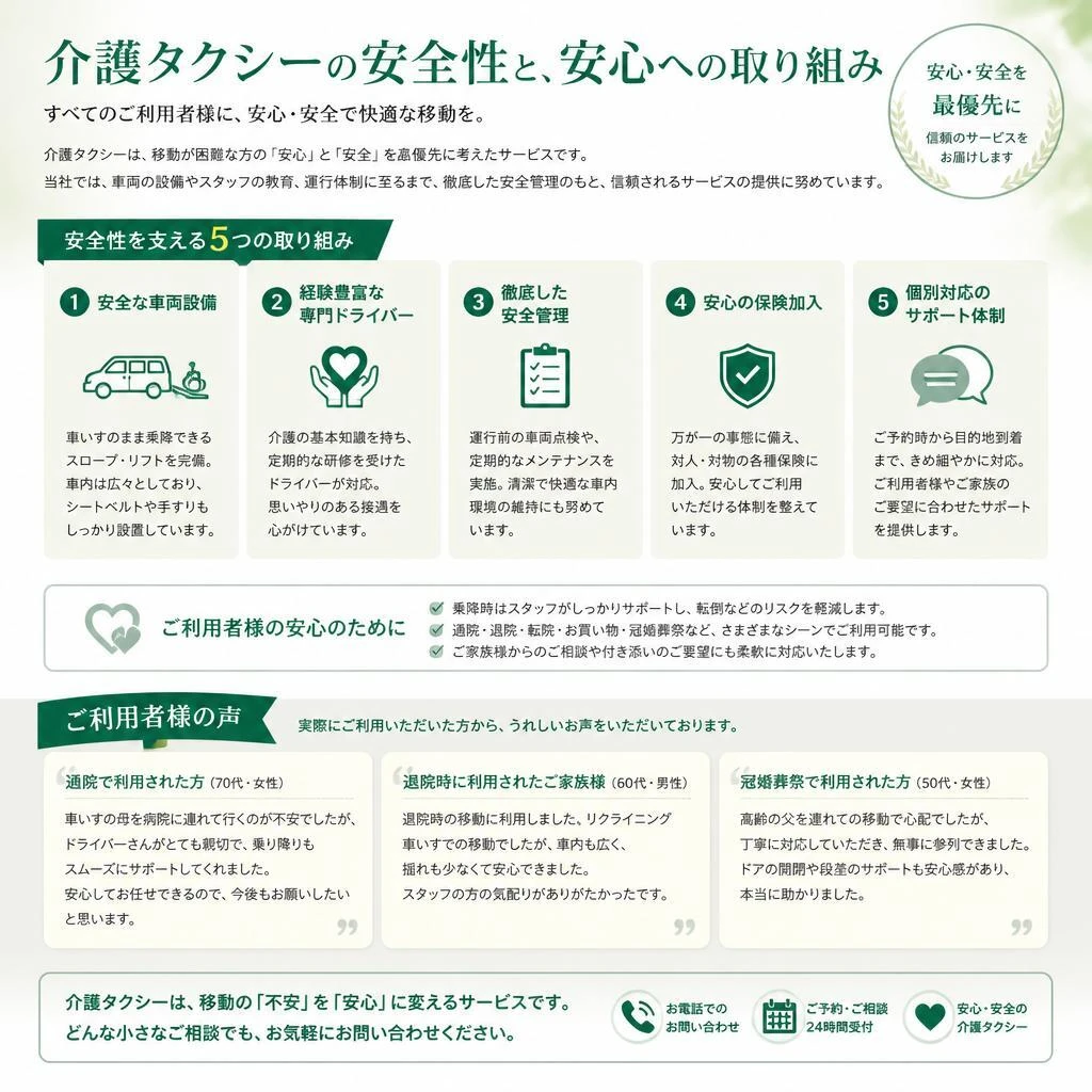 安心のサポートと安全な移動