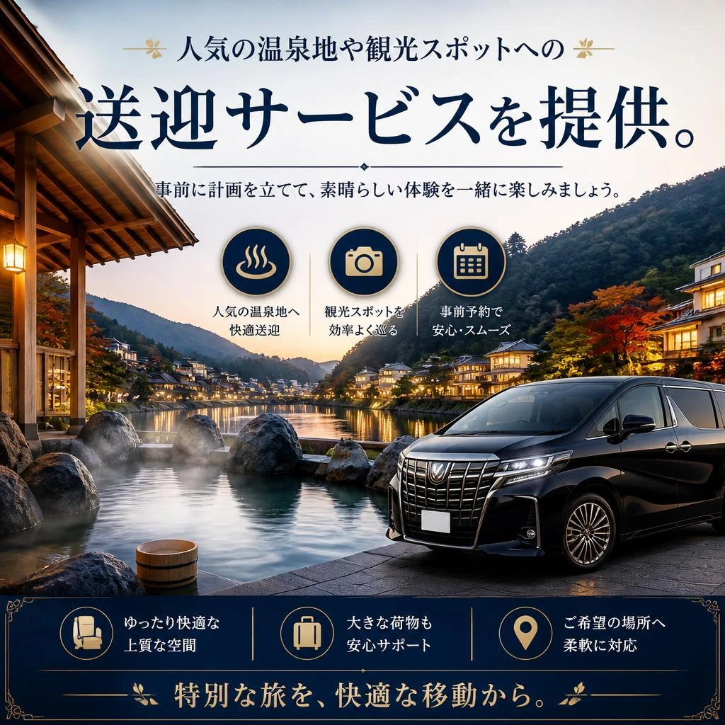 温泉旅行や観光地へのアクセス