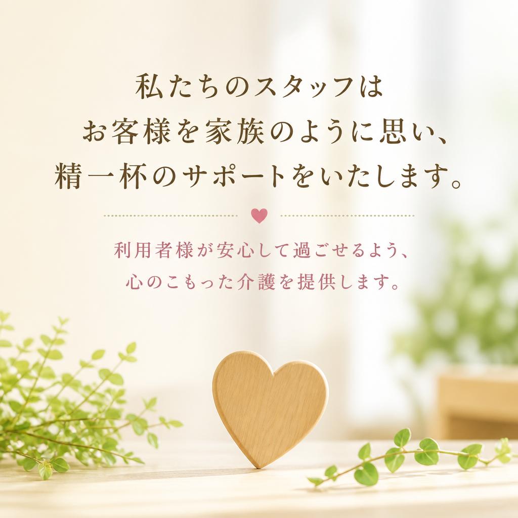 家族のような温かさでお手伝い